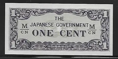 Malaya Japanese Invasion Money 1 Cent 1940's M/CN Block • $9