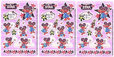 3 Sheets SESAME STREET ABBY CADABY Super Star Muppet Scrapbook Stickers • $4.50