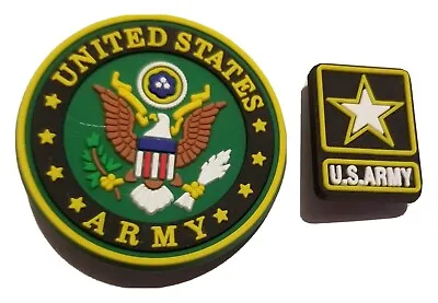 US Army! NEW! 2pc 1 X Large Shoe Charms! For Shoes Bracelets Crafts & More! • $3.99