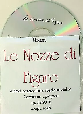 MOZART Le Nozze Di Figaro Live 2006 Pappano 3-CD ERWIN SCHROTT/MIAH PERSSON • £6.99