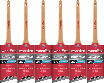 Wooster 2.5  Ultra/Pro Firm Thin Angle Sash Paintbrush 6-Pack 4181-2.5-6PK • $52.97