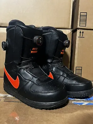 Nike SB Zoom Force 1 BOA ZF1 Snowboard Boots Black/Orange Men's Size US 9.5 RARE • $425