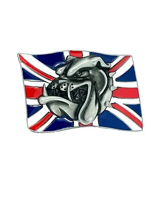 Bulldog On A Union Jack Belt Buckle • £9.95