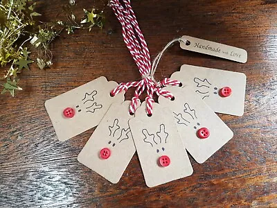 Hand Made Reindeer Christmas Gift Tags • £1.75