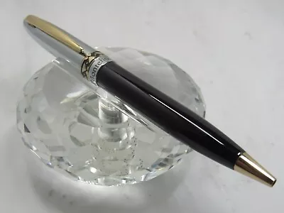 Gorgeous High Quality Montefiore Black And Silver Twist Ball Point Pen • $44.99