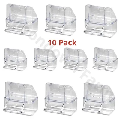 £12.95 • Buy 10 X External Bird Cage Feeder Drinker For Finch Canary Budgie Cage Fronts Clear