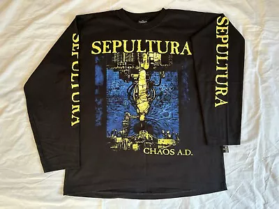 SEPULTURA - Chaos A.D. Longsleeve Shirt (L) Thrash Metal Cavalera Sarcofago • $44.90