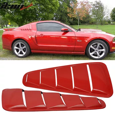 Fits 10-14 Ford Mustang OE Style Side Quarter Window Louvers PP Painted #PQ Red • $108.99