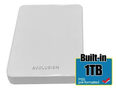 Avolusion Z1-S 1TB USB 3.0 Portable External Gaming PS5 Hard Drive - White • $48.88