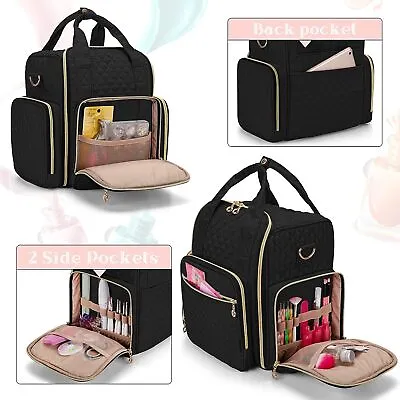 Nail Polish Organizer Holds Makeup Bag 72 Bottles Storage Portable Carrying Bag • $43.99