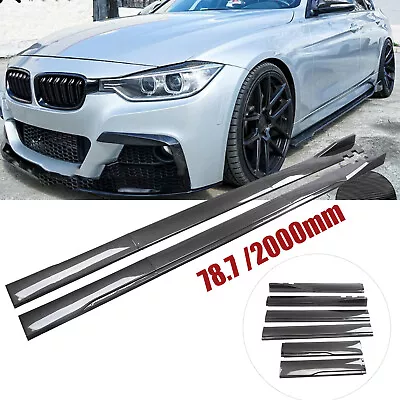 Carbon Fiber Side Skirt Rocker Panel Splitter Lip For F30 E92 E90 E36 E30 328i • $79.99