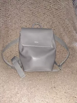 MATT & NAT-Vintage Fabi Mini Backpack-Gray-Vegan Leather-Excellent • $44.99