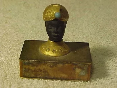 ANTIQUE  Blackamoor Princess Or Prince   Match Box Holder • $79