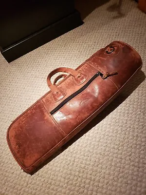 Vintage Reunion Blues Leather Trumpet Gig Bag Case • $185