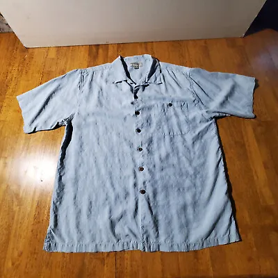 PORCINI 100% Silk Vintage Mens Adult EXTRA LARGE Short Sleeve Shirt Pre-owned • $14.87