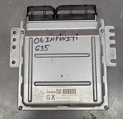 2006 Infiniti G35 Engine Computer Ecu Mec61-012 A1 6403 • $49.99