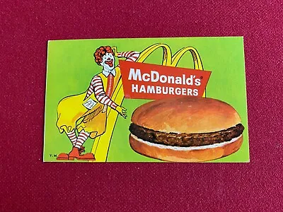 1969 McDonald's  Un-Used  Ronald McDonald Hamburger Coupon (Scarce / Vintage) • $75