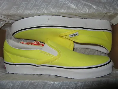 $30.39 • Buy Vans Slip On Womens Skate Skateboard Shoes Neon Lemon Tonic Bright Yellow