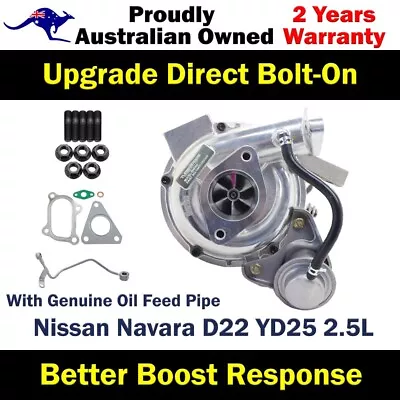 Turbo Pros Billet Turbo Charger+Oil Feed Pipe For Nissan Navara D22 YD25 2.5L • $726.80