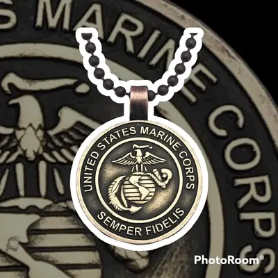 United States Marines Toys For Tots Token - Copper Pendant Necklace USMC • $12