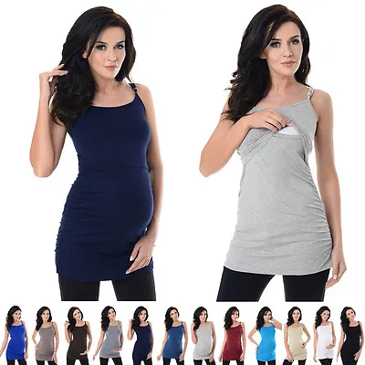 $9.89 • Buy Purpless Maternity Basic Pregnancy And Nursing Cami Vest Top With RegStraps 8021