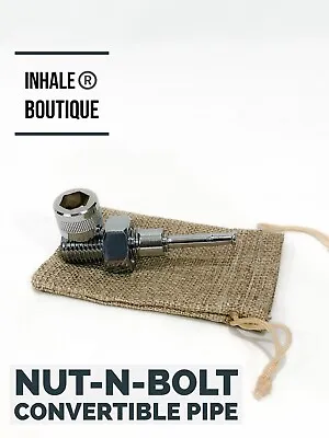 Collectible Metal Smoking Pipe / Nut-N-Bolt Convertible / In A Burlap Pouch • $14.99