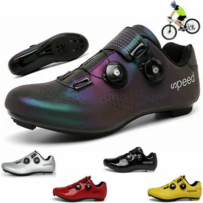 Mens Road Bike SPD Shoes MTB Cycling Shoes Self-Locking Racing Bicycle Sneakers • $45.53