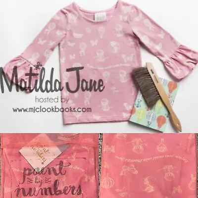 NIB Matilda Jane Sky View Puffer Tee Paint By Numbers Sz 14 Yr Balloon Butterfly • $27.99