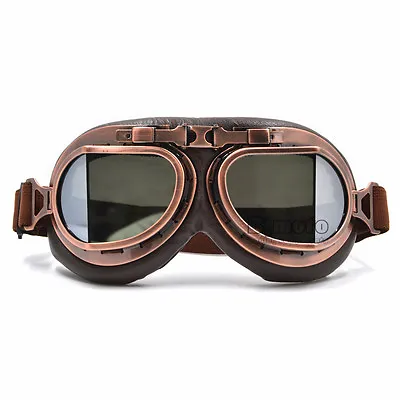 Motorcycle Scooter Mopeds Vintage Aviator Pilot Cruiser Goggles Biker Glasses • $20.50