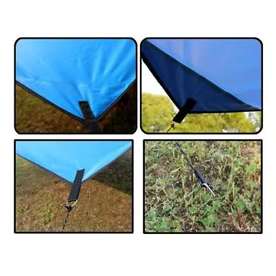 Waterproof Camping Tent Tarp Outdoor Awning Shade Sun Mat UK Shelter Fast • £7.44