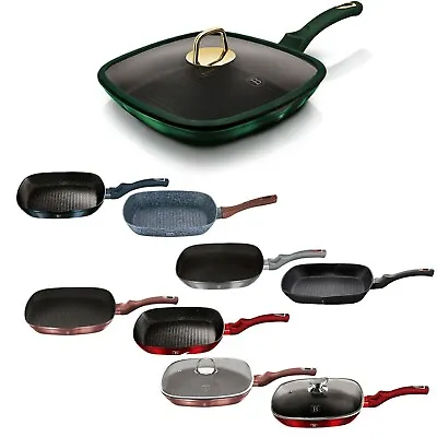 £19.99 • Buy Berlinger Haus Square Grill Pan 28cm Fry Frying Marble Non Stick Griddle Steak