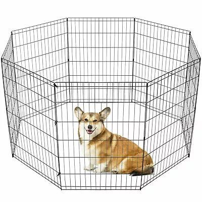 8-Panel Tall Dog Playpen Large Crate Fence Pet Play Pen Exercise Cage Pens 36  • $40.58