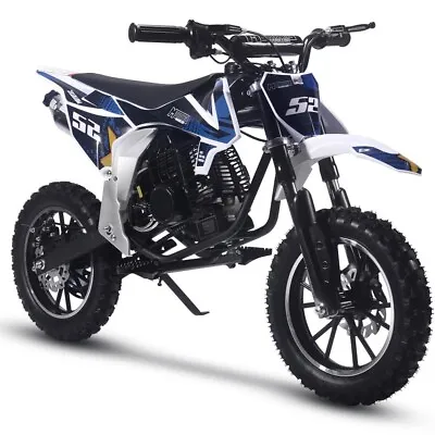 MotoTec Warrior 52cc 2-Stroke Kids Gas Powered Dirt Bike Black Starter Mini MX ✅ • $519