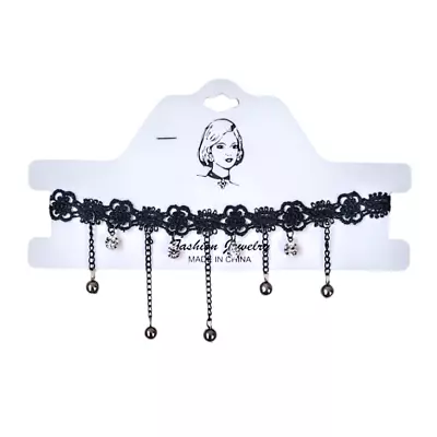 Black Burlesque Choker Gothic Steampunk Victorian Necklace Available In 2 Color • $6.99