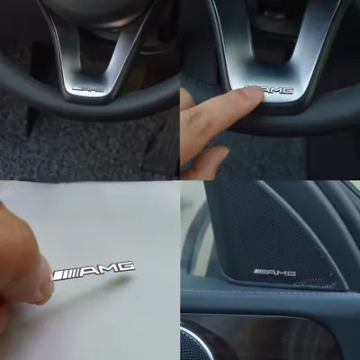 5x AMG Badge Interior Steering Wheel Sticker Decal Car Emblem For Mercedes Benz • $9.60