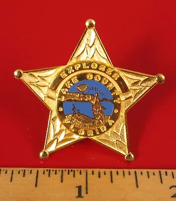 Vintage Explorer Program Lake County Florida Police Sheriff Star Hat Badge Nice • $38