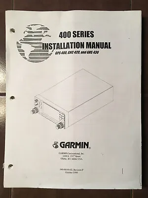 Garmin 400 Series GPS-400 GNC-420 & GNS-430 Install Manual. • $109.67
