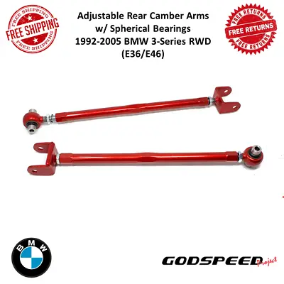 Godspeed Adjustable Rear Camber Arms W/ Spherical Bearing For 92-05 BMW 3-Series • $153