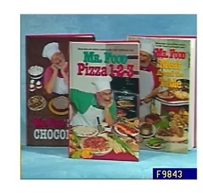 3X Mr. Food Cookbooks Simply Chocolate; Pizza 1-2-3; & Meat Table Ginsburg Art • $15.99