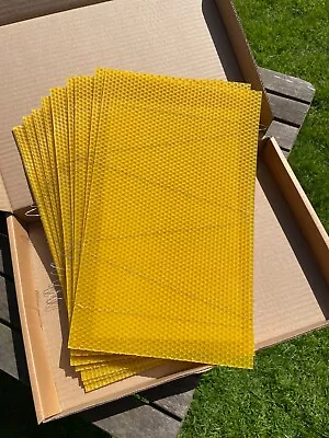55 Brood Wax Foundation Sheets For National Beehives FAST Delivery Solid Wax • £64.99