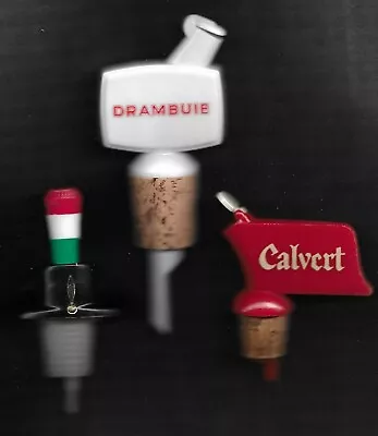 Lot Of 3 Vintage Bottle Pourers - Calvert Drambuie Galliano • $9