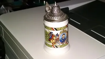 Vintage BFM West Germany Miniature Porcelain Stein With Lid Hallmark In Lid • $5.99