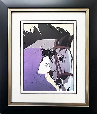 Patrick Nagel  Untitled #113  CUSTOM FRAMED Art Deco Print Woman Playboy Horse • $69.99