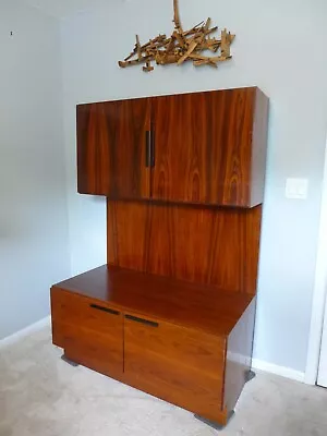 Ib Kofod Larsen Rosewood Wall Unit Double Cabinet Danish Modern Office Storage  • $3600