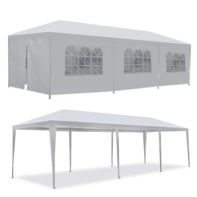 White 10'x30' Wedding Outdoor Gazebo Marquee Tent Party Canopy Cater Events • $78.59