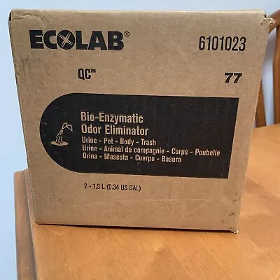 Ecolab 6101023 Bio-Enzymatic Odor Eliminator For Urine Pet Body & Trash 2-1.3L • $18