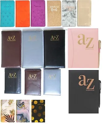 A-Z  Address Book Slim A5 Pocket HB Wiro Casebound Phone Stationery • £3.29