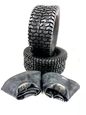 Two 15x6.00-6 Turf Tires W Tubes Lawn Mower Tractor Tires 15x6X6 NHS • $64.99