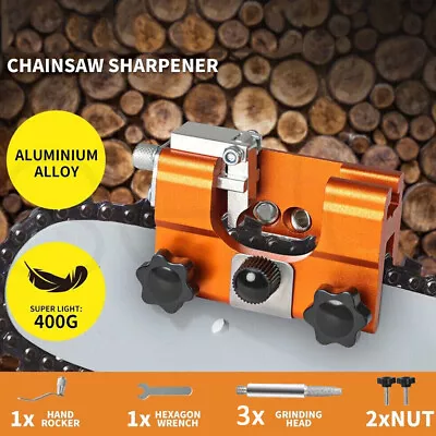 Chainsaw Chain Saws Sharpening Jig Portable Hand Crank Timberline Sharpener Tool • £11.04