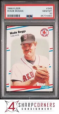 1988 Fleer #345 Wade Boggs Red Sox Hof Psa 10 B3899178-960 • $30.99